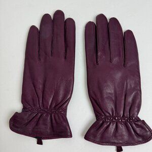 Carole Little Purple leather gloves Size XL